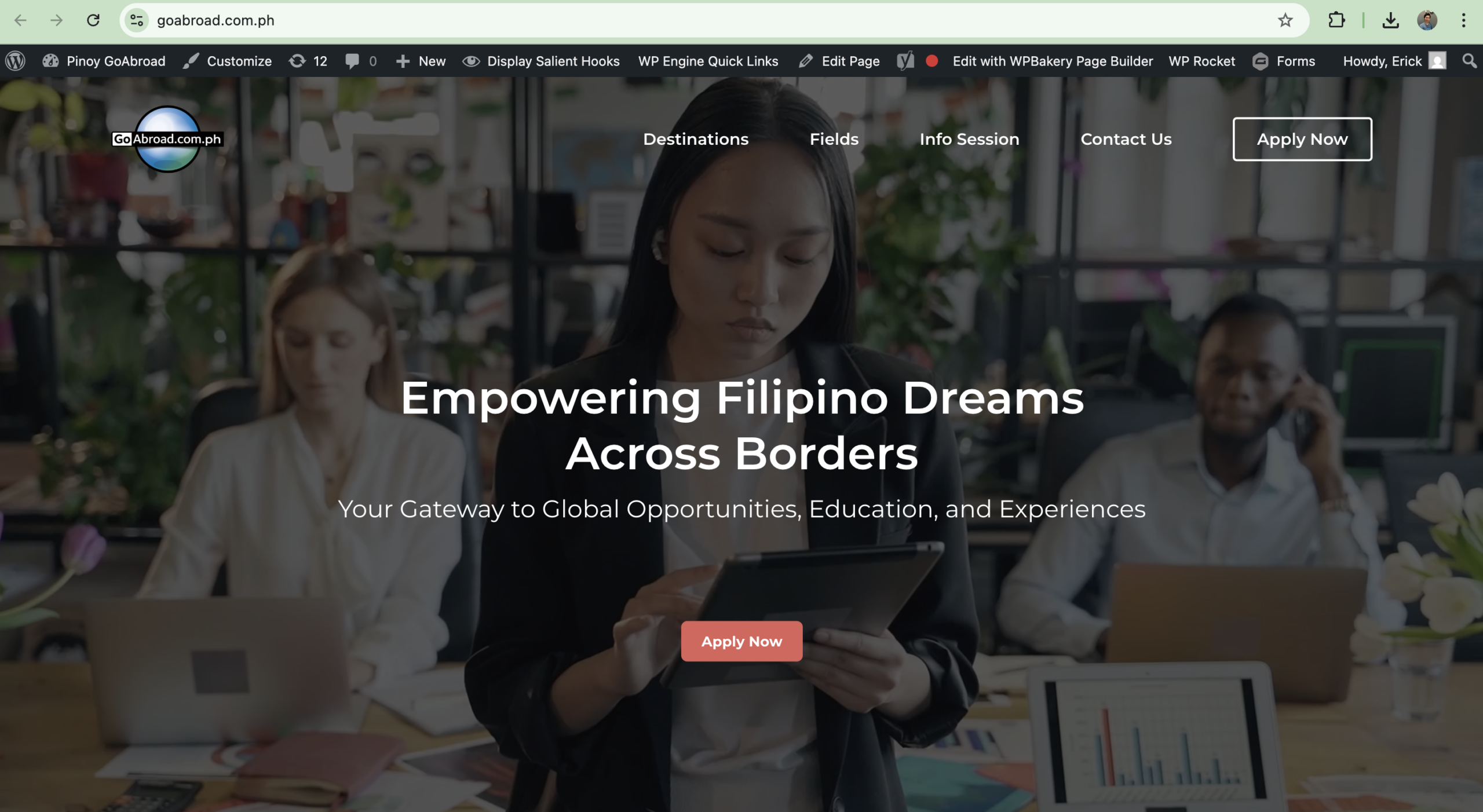 GoAbroad Philippines website screenshot