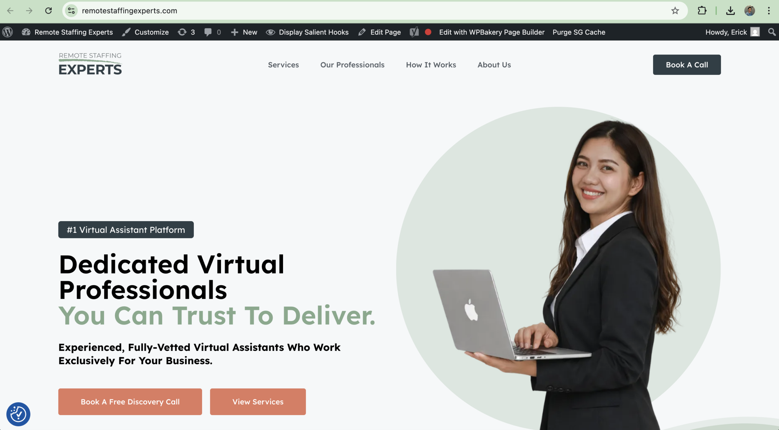 Remote Staffing Experts website screenshot